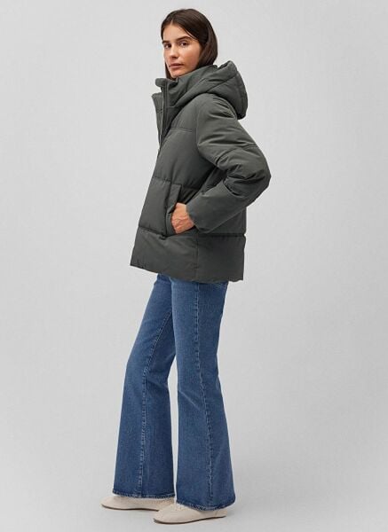 MAVİ KAPŞONLU CEKET KADIN CEKET