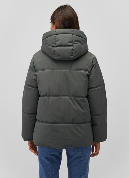 MAVİ KAPŞONLU CEKET KADIN KAPÜŞONLU MONT