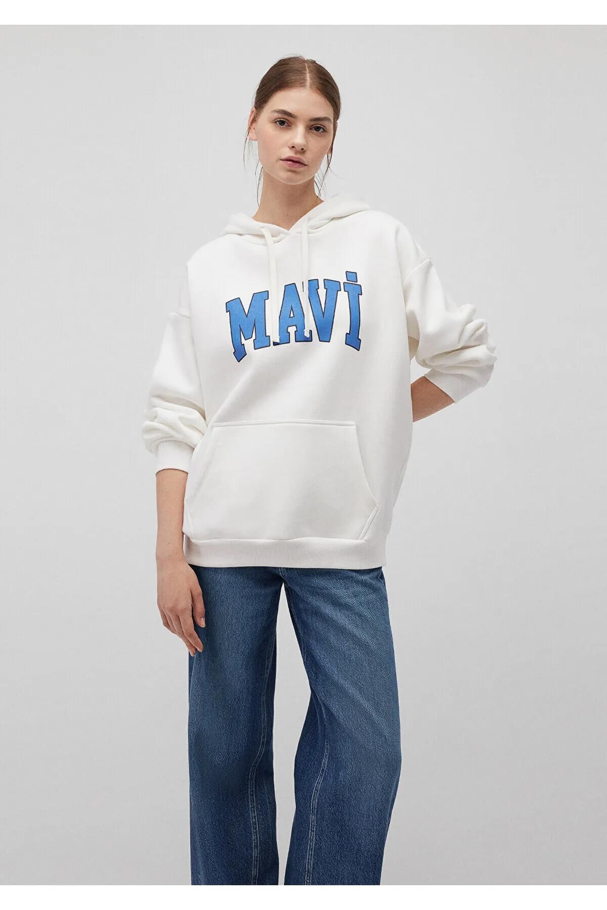 MAVİ SWEATSHIRT KADIN HOODIE