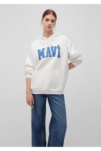 MAVİ KADIN KAPÜŞONLU SWEATSHIRT