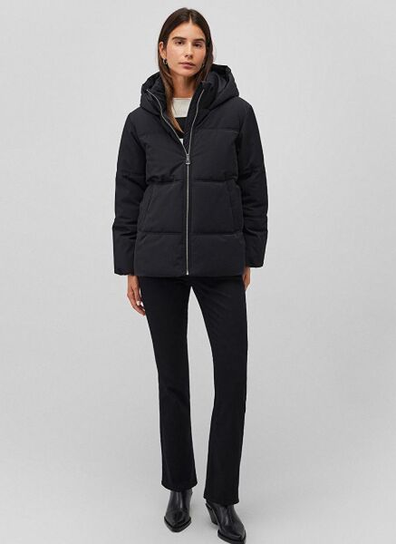 MAVİ KADIN KAPÜŞONLU MONT