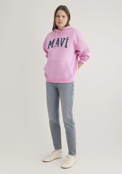 MAVİ SWEATSHIRT KADIN KAPÜŞONLU SWEATSHIRT