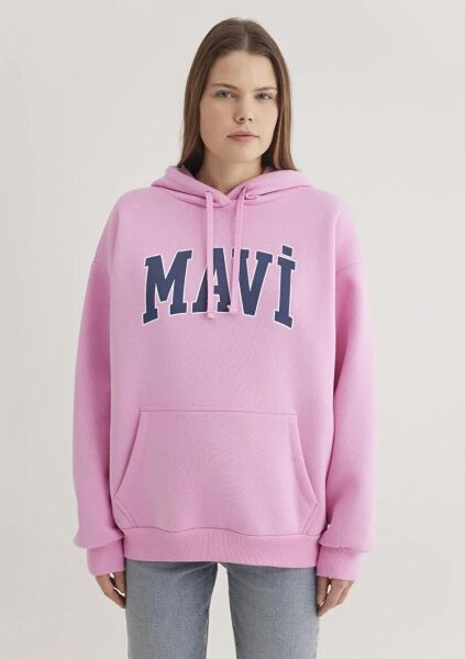 MAVİ SWEATSHIRT KADIN KAPÜŞONLU SWEATSHIRT