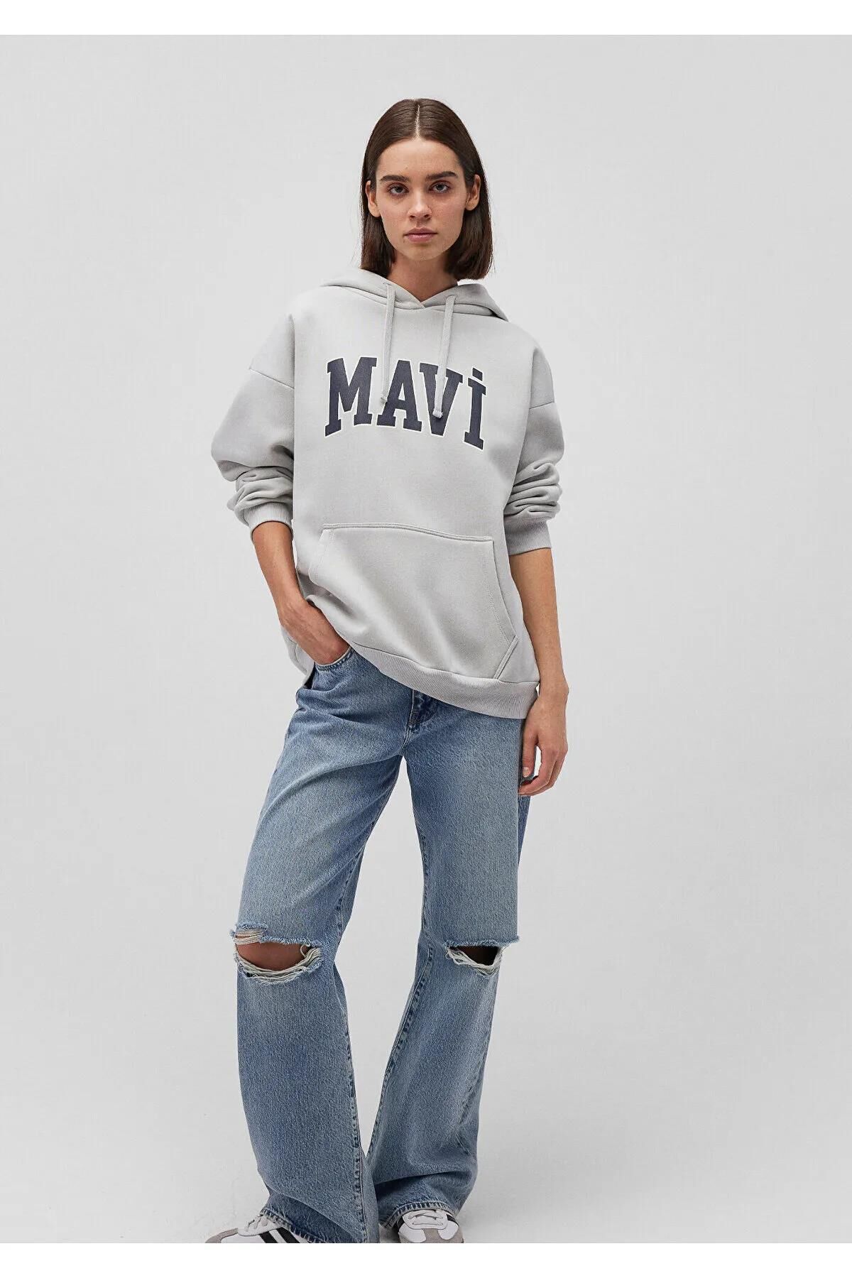 MAVİ MAVİ SWEATSHIRT KADIN HOODIE