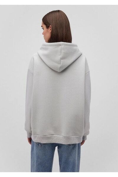 MAVİ SWEATSHIRT KADIN KAPÜŞONLU SWEATSHIRT