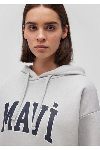 MAVİ SWEATSHIRT KADIN KAPÜŞONLU SWEATSHIRT