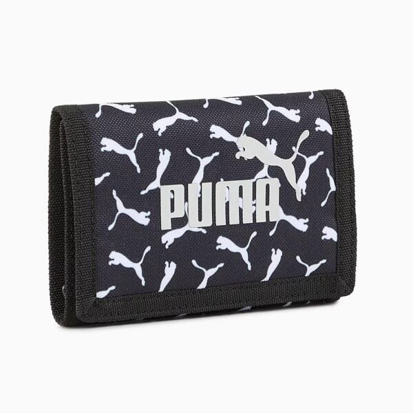PUMA PHASE AOP WALLET BLACK-PUMA LOGO-AOP UNISEX CÜZDAN