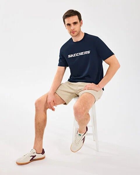SKECHERS M LIGHTWEIGHT GRAPHIC TEE T-SHIRT UNISEX KISA KOL T-SHIRT