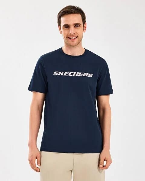SKECHERS M LIGHTWEIGHT GRAPHIC TEE T-SHIRT UNISEX KISA KOL T-SHIRT