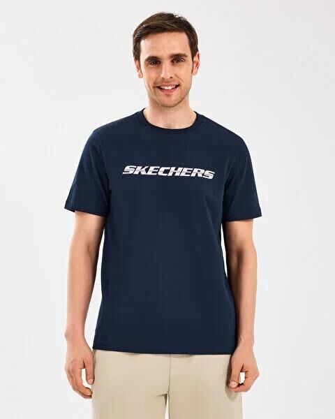 SKECHERS M LIGHTWEIGHT GRAPHIC TEE T-SHIRT UNISEX KISA KOL T-SHIRT