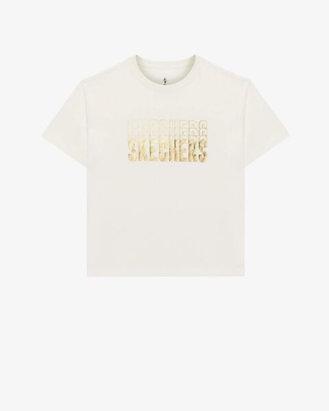 SKECHERS W LOOSE FIT GRAPHIC TEE T-SHIRT KADIN KISA KOL T-SHIRT