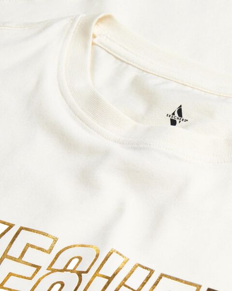 SKECHERS W LOOSE FIT GRAPHIC TEE T-SHIRT KADIN KISA KOL T-SHIRT