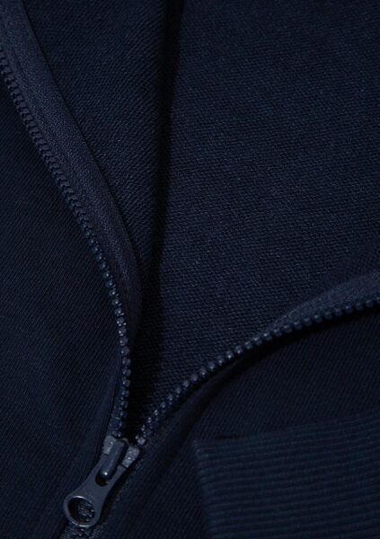 MAVİ MV BASKILI FERMUARLI SWEATSHIRT ERKEK SWEATSHIRT