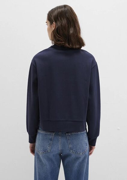 MAVİ YARIM FERMUARLI KADIN SWEATSHIRT