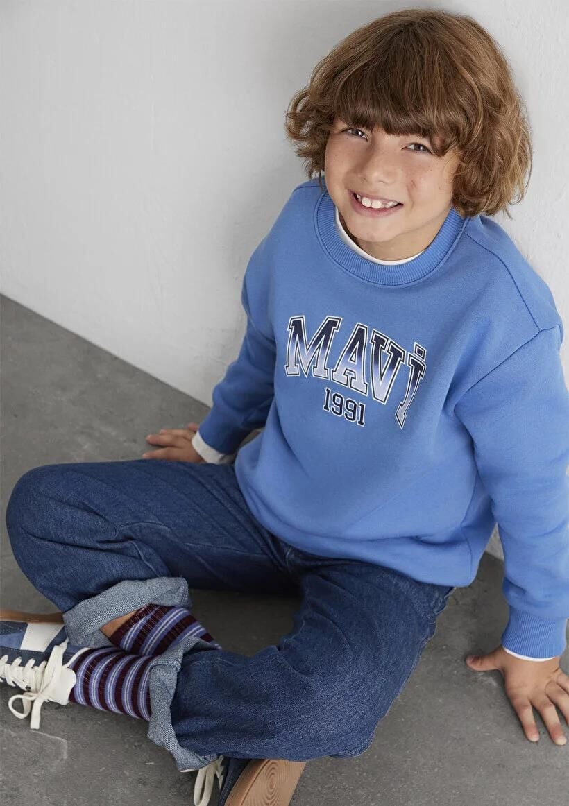 MAVİ MAVI 1991 BASKILI ERKEK ÇOCUK SWEATSHIRT