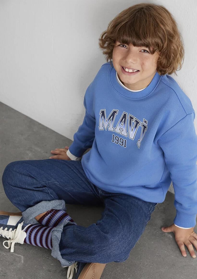 MAVİ MAVI 1991 BASKILI ERKEK ÇOCUK SWEATSHIRT
