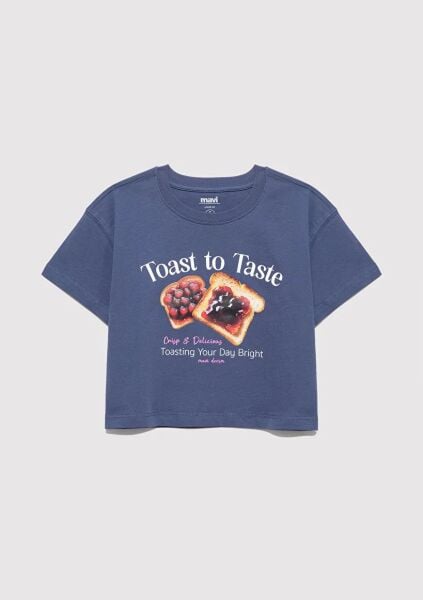 MAVİ TOAST TO TASTE BASKILI TİŞÖRT OCEANA KIZ ÇOCUK MODELLİ PENYE