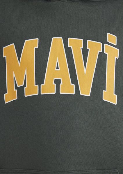 MAVİ BASKILI SWEATSHIRT ERKEK KAPÜŞONLU SWEATSHIRT