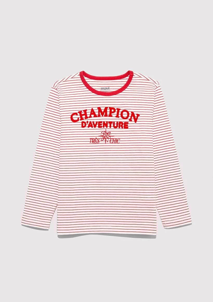 MAVİ CHAMPION D'AVENTURE BASKILI ÇİZGİLİ UK T KIZ ÇOCUK MODELLİ PENYE