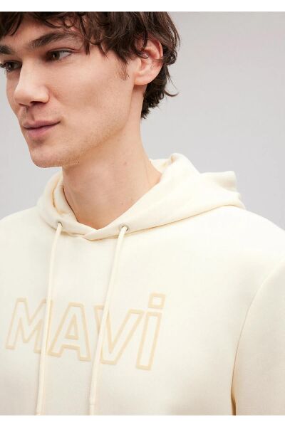 MAVİ BASKILI ERKEK KAPÜŞONLU SWEATSHIRT