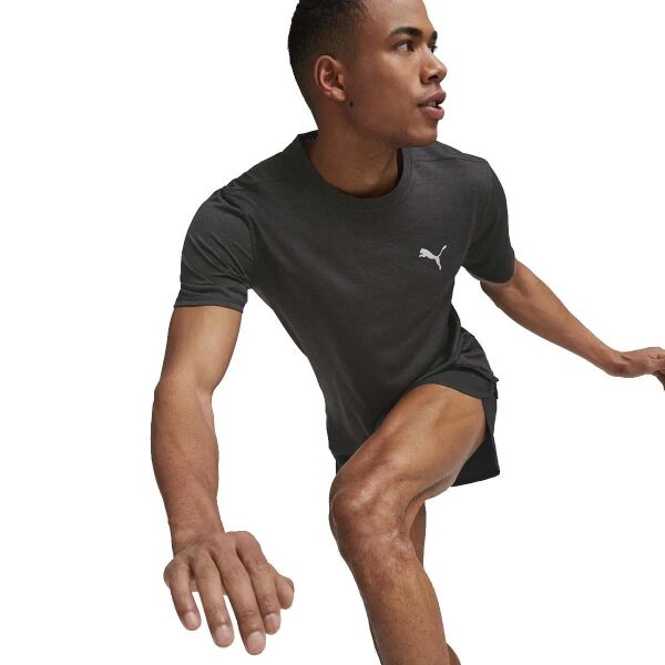 PUMA RUN FAVORITE HEATHER TEE M ERKEK KISA KOL T-SHIRT