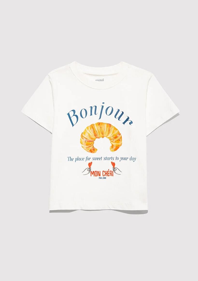 MAVİ BONJOUR BASKILI KIZ ÇOCUK MODELLİ PENYE