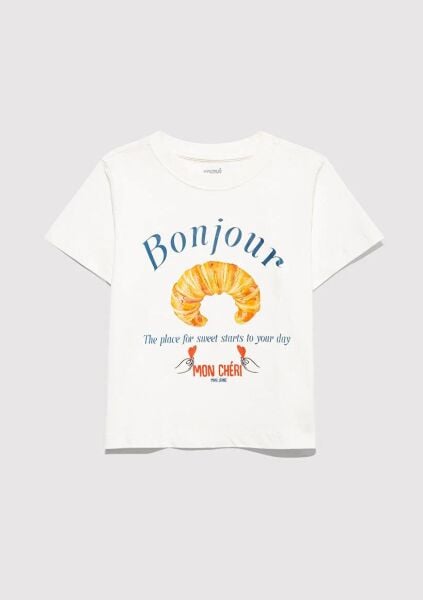 MAVİ BONJOUR BASKILI KIZ ÇOCUK MODELLİ PENYE