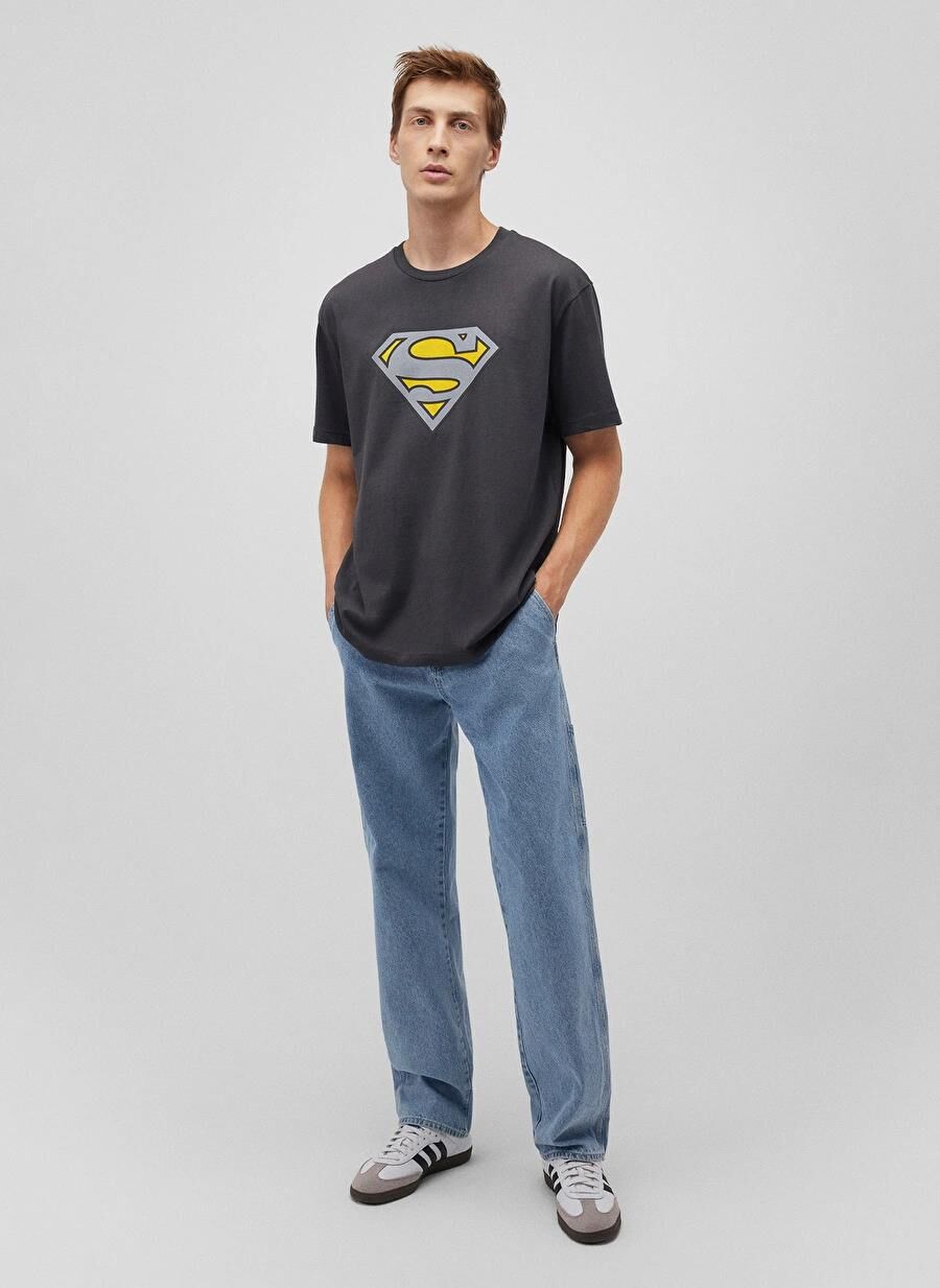 MAVİ SUPERMAN TİŞÖRT ERKEK PROJE, LİSANS T-SHIRT