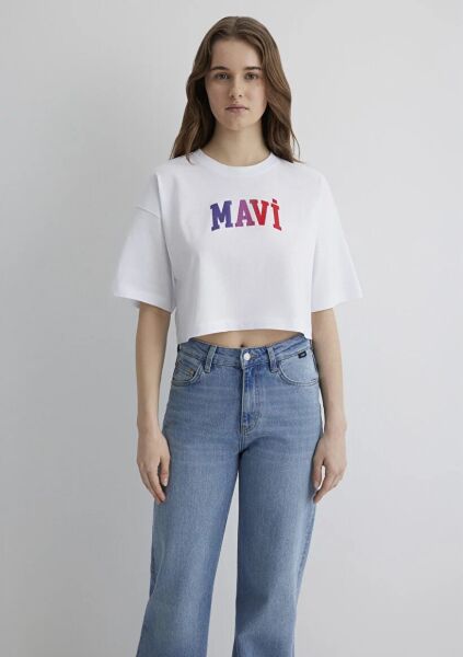 MAVI BASKILI TİŞÖRT
