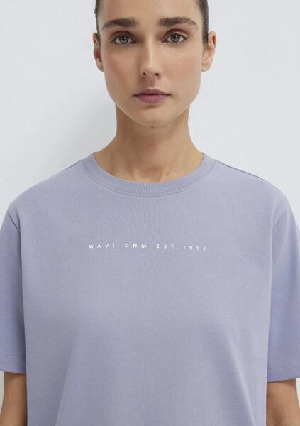 MAVİ BASKILI KADIN TİŞÖRT