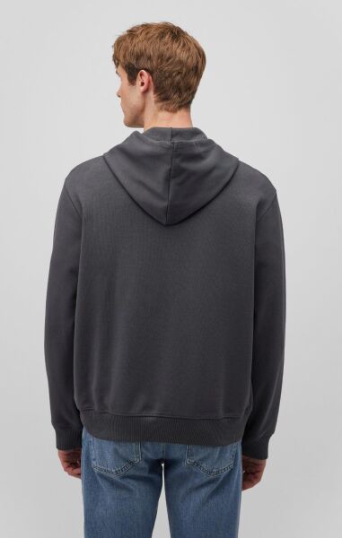 MAVİ FERMUARLI KAPÜŞONLU SWEATSHIRT ERKEK SWEATSHIRT