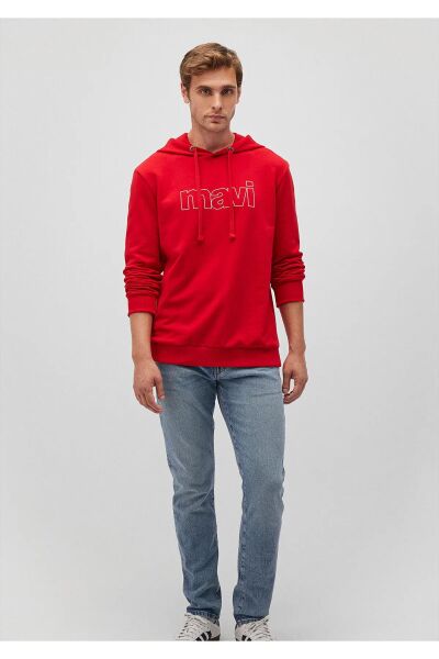 MAVİ LOGO KAPÜŞONLU SWEATSHIRT ERKEK LOGO T-SHIRT