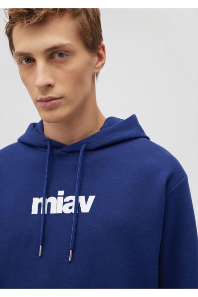 MAVİ MİAV ERKEK KAPÜŞONLU SWEATSHIRT