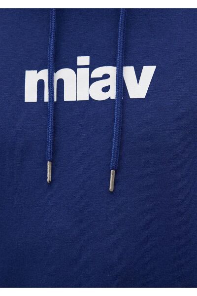 MAVİ MİAV ERKEK KAPÜŞONLU SWEATSHIRT