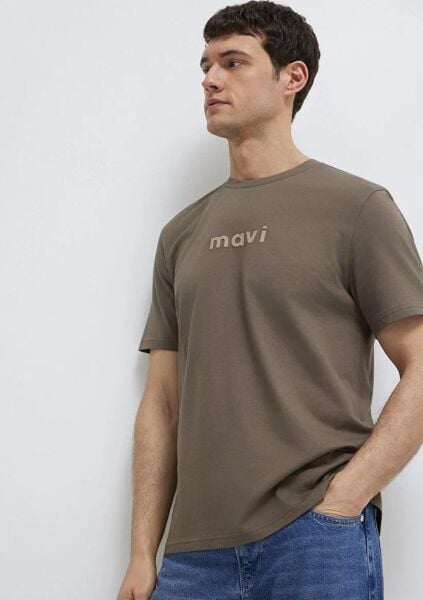 MAVİ BASKILI ERKEK T-SHIRT
