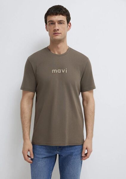 MAVİ BASKILI ERKEK T-SHIRT