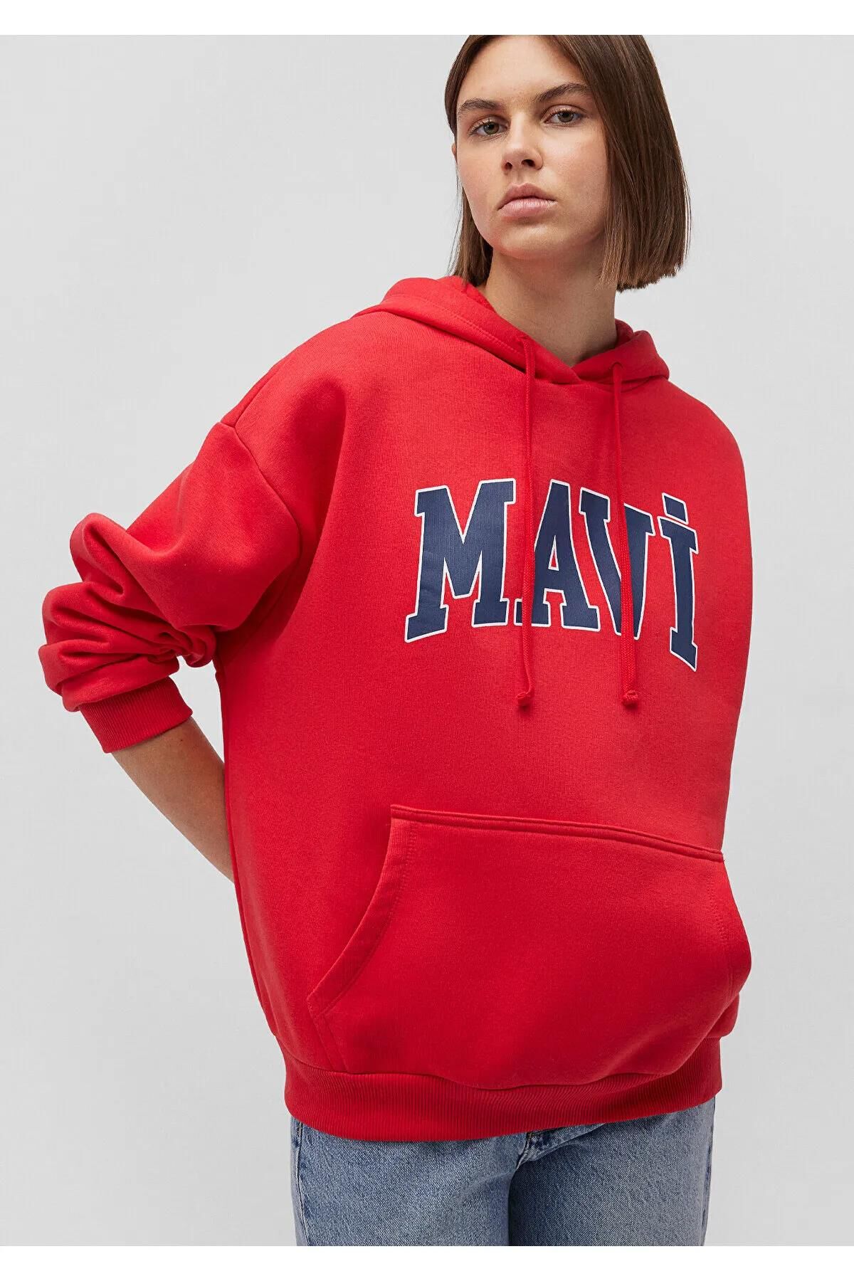 MAVİ SWEATSHIRT KADIN HOODIE