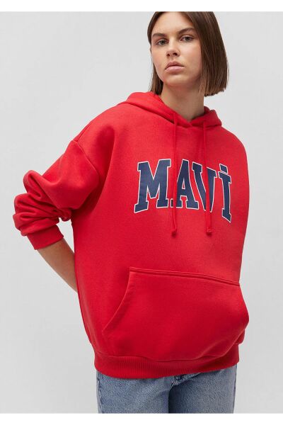 MAVİ SWEATSHIRT KADIN HOODIE