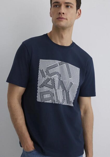 MAVİ İSTANBUL BASKILI ERKEK T-SHIRT