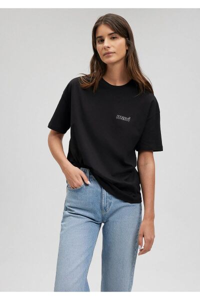 MAVİ KISA KOLLU PENYE KADIN KISA KOL T-SHIRT