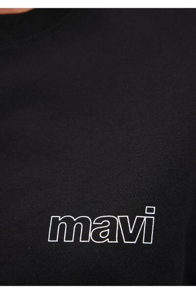 MAVİ KISA KOLLU PENYE KADIN KISA KOL T-SHIRT
