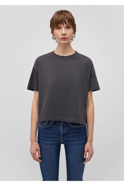 MAVİ BİSİKLET YAKA TİŞÖRT KADIN BASIC, SEMI BASIC