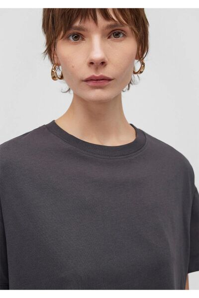 MAVİ BİSİKLET YAKA TİŞÖRT KADIN BASIC, SEMI BASIC