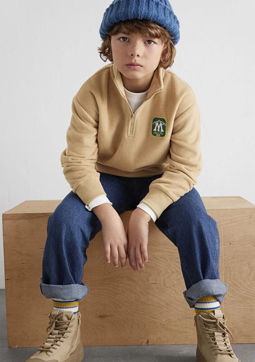 M ARMALI YARI FERMUARLI POLAR SWEATSHIRT