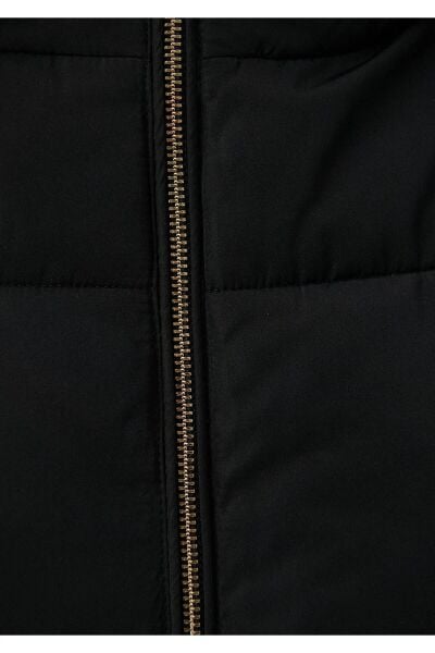 MAVİ KÜRKLÜ MONT KADIN UZUN KABAN