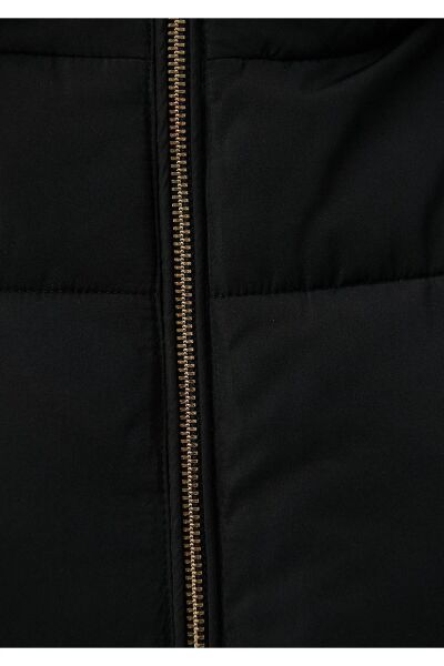 MAVİ KÜRKLÜ MONT KADIN UZUN KABAN