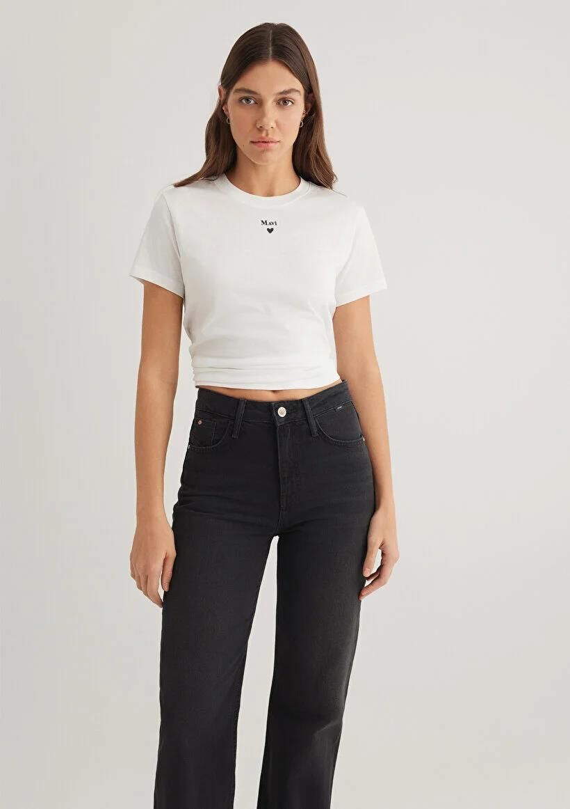 MAVİ MAVI BASKILI TİŞÖRT KADIN LOGO T-SHIRT