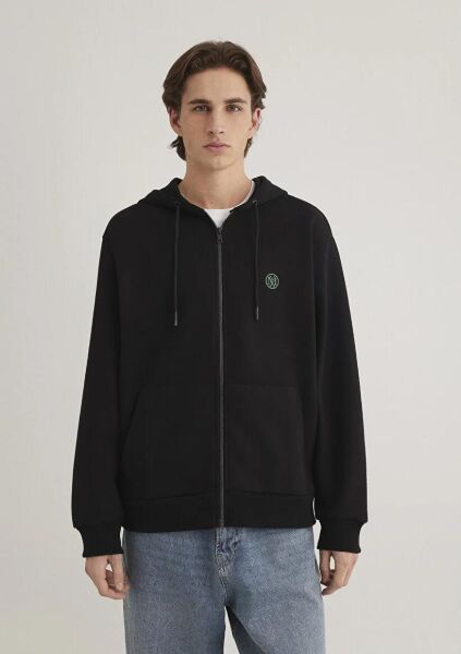 MAVİ FERMUARLI SWEATSHIRT ERKEK FERMUARLI HOODIE