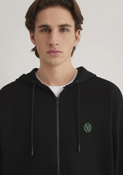 MAVİ FERMUARLI SWEATSHIRT ERKEK FERMUARLI HOODIE