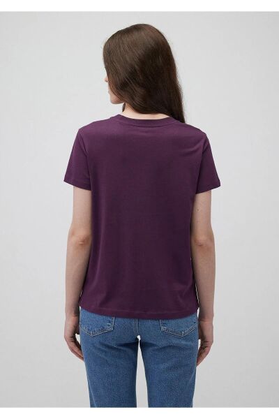MAVİ SLOGAN BASKILI TİŞÖRT KADIN GRAFİK T-SHIRT